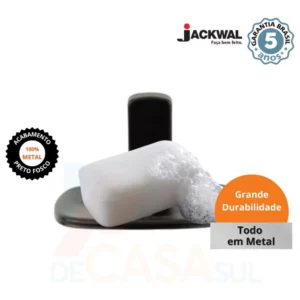 Saboneteira de Parede Ita Preto Fosco Jackwal - Imagem 3