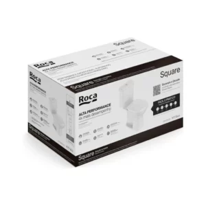 Roca, Debba, C329723003, Kit Vaso Sanitário com Caixa Acoplada e Assento Soft Close Square, Branco - Imagem 3