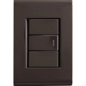 Conjunto 4x2 com 1 Interruptor Simples 10 a 250 V Tramontina Liz Grafite Tramontina