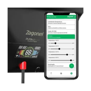 Ducha Chuveiro Eletrônico Zagonel Ducali Premium Digital Preto - 220v - Imagem 3