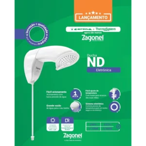 Zagonel Ducha Eletrônica Nd 7700w 220v Branco - Imagem 6