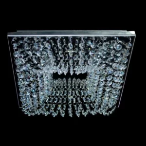 Plafon Quad Cristal 30cm Pudim Brunato