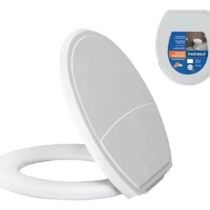 Metasul Assento Sanitário Almofadado Basico Oval Universal Slim Off Cor Branco
