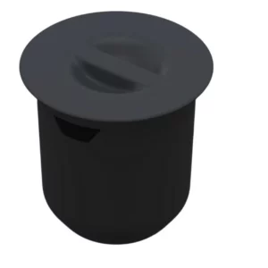 Lixeira Embutir Plastico 8l Br/pt 27,5cm Metasul