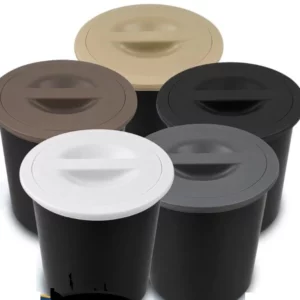 Lixeira Embutir Plastico 8l Br/pt 27,5cm Metasul - Imagem 3