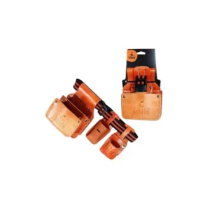 Cinto Carpinteiro Couro Bolsa Dupla C009 Braço Forte