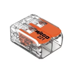 Conector de Emenda 2 Polos (221) 4mm 32a - Wago