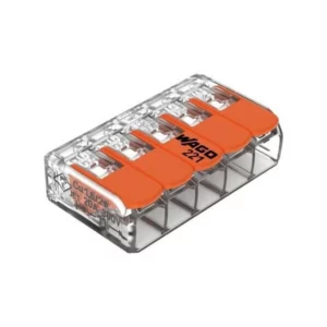 Conector de Emenda 5 Polos (221) 4mm 32a - Wago