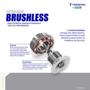 Motosserra 12" (30 Cm) 20v Brushless Tramontina By Total - Sem Bateria e Carregador - Imagem 5