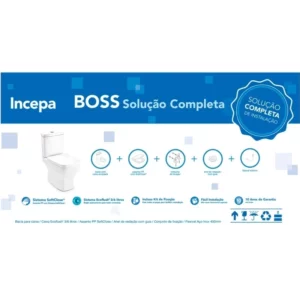 Kit Vaso Sanitário com Caixa Acoplada 3/6 Litros Boss + Assento Soft Close Pol Branco - Imagem 5