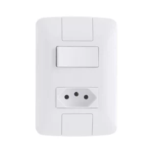 Conjunto Interruptor Simples + Tomada 20a - Linha Aria - Tramontina