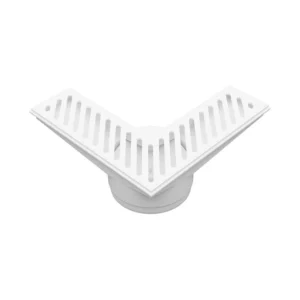 Ralo de Canto Saida 100mm Grelha Branca - Imagem 1