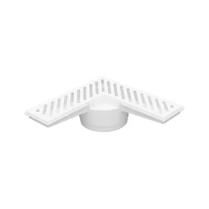 Ralo de Canto Saida 100mm Grelha Branca - Imagem 2