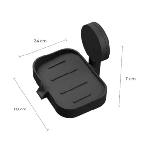 Saboneteira C/adesivo Preto Fosco Astra - Imagem 4