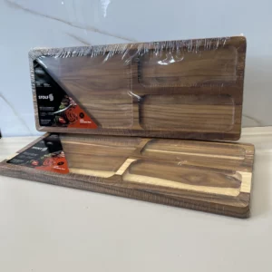 Petisqueira Teca Retangular 44x18cm com 3 Divisões Stolf - Imagem 3