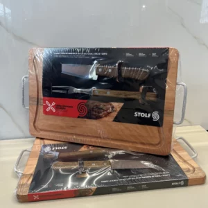 Kit Churrasco 39x25 Cm C/ Garfo e Faca Peixeira Stolf - Imagem 3