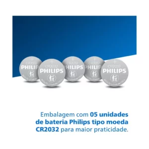 Bateria Philips do Tipo Moeda Cr2032 3v Lítio  Cr2032p5b/59 1 Unidade - Imagem 3