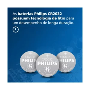 Bateria Philips do Tipo Moeda Cr2032 3v Lítio  Cr2032p5b/59 1 Unidade - Imagem 4