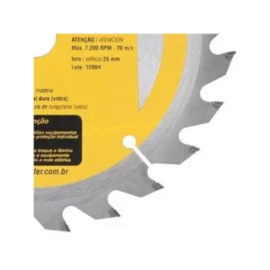 Disco de Serra Circular 185 X 20mm para Madeira 24 Dentes - Vonder - Imagem 5