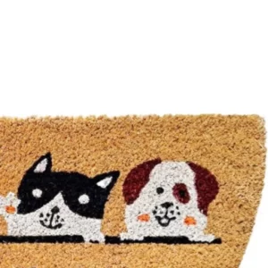 Capacho Fibra de Coco Meia Lua 60x33cm Pets - Imagem 3