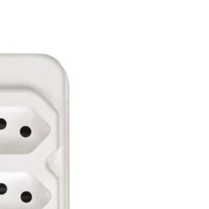 Tomada em Barra Techna T-306 Branco 3 Tomadas 2p+t 10a - Imagem 3