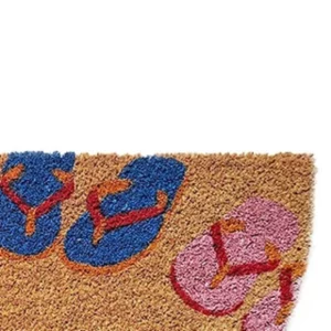 Capacho Fibra de Coco Meia Lua 60x33cm Praia - Imagem 3