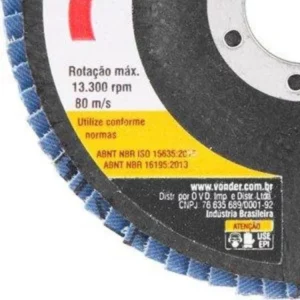 Disco de Desbaste e Acabamento Flapgrão 120 115 X 22,23mm - Vonder - Imagem 4