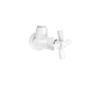 Torneira para Cozinha de Parede em Plástico Bica Móvel Horizontal Cross Branco - Imagem 5