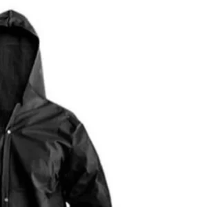 Capa de Chuva Forrada Xg Preta com Manga - Solda Capa - Imagem 3