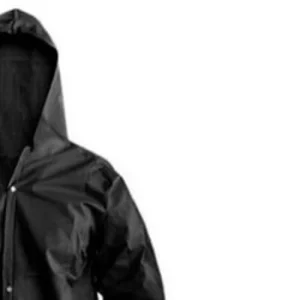 Capa de Chuva Forrada G Preta com Manga - Solda Capa - Imagem 3