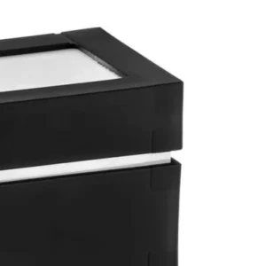 Arandela Onix Filetada Preta com Lente Leitosa para 1 Lâmpada E27 Dital - Imagem 3