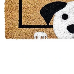 Capacho Fibra de Coco Retang 60x33cm Cachorrinho Bem Vindo - Imagem 4