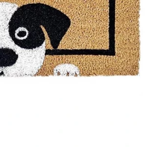 Capacho Fibra de Coco Retang 60x33cm Cachorrinho Bem Vindo - Imagem 5