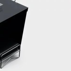 Suporte P/ Papel Higienico C/ Lixeira Preto - Imagem 5