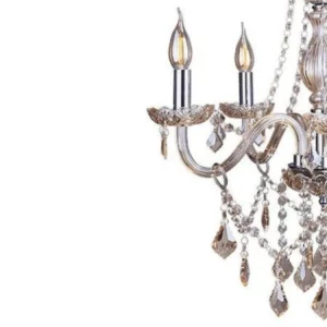 Lustre France Cristal 5 Champanhe - Startec - Imagem 4