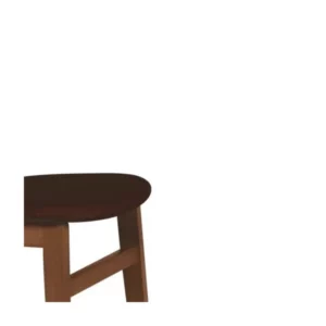 Cadeira Piazza London em Madeira Tauarí com Acabamento Envernizado Amêndoa e Estofado Café Sem Braços - Imagem 3