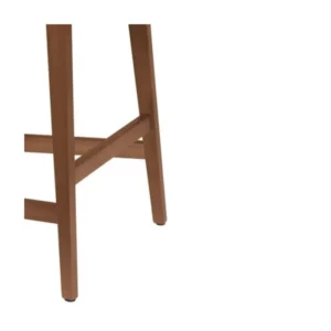 Cadeira Piazza London em Madeira Tauarí com Acabamento Envernizado Amêndoa e Estofado Café Sem Braços - Imagem 5