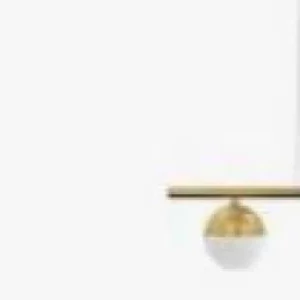 Pend Metal Dourado 2 Lamp + Vidro Ambar - Imagem 4