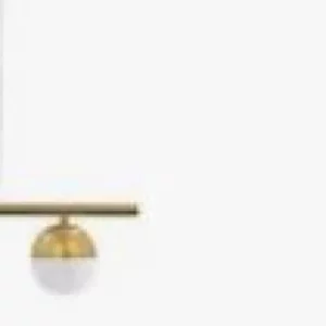 Pend Metal Dourado 2 Lamp + Vidro Ambar - Imagem 5