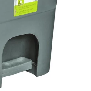 Lixeira Retangular com Pedal Plástico Primafer Cinza - Imagem 5