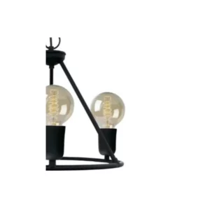 Lustre Edgar 3 Lâmpada Preto Caisma - Imagem 5