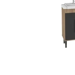 Kir Completo/conjunto Balcão Texas de 64cm Aveiro/preto ( Nexa ) - Imagem 4