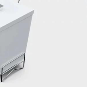 Suporte P/ Papel Higienico C/ Lixeira Branco - Imagem 5