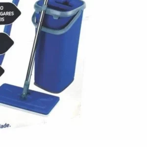 Esfregao Mop Flat C/ Espremedor e Balde 9l Nobre - Imagem 5