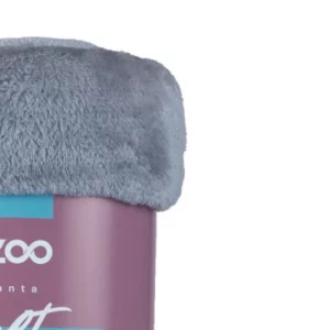 Manta Microfibra Flannel Soft Casal 180x220cm Cinza - Imagem 3