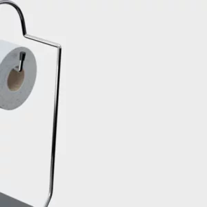 Suporte P/ Papel Higienico C/ Lixeira Cinza - Imagem 3