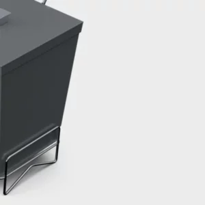 Suporte P/ Papel Higienico C/ Lixeira Cinza - Imagem 5