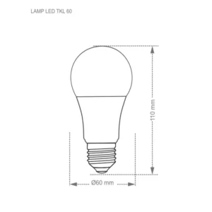Lâmpada Led Tkl A60 9w 6500k - Imagem 3