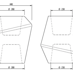 Vaso Top Pot Baixo 46 Cimento Queimado - Imagem 4