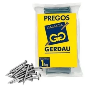 Prego com Cabeça 1kg 15 Jp X 15 Lpp - Gerdau